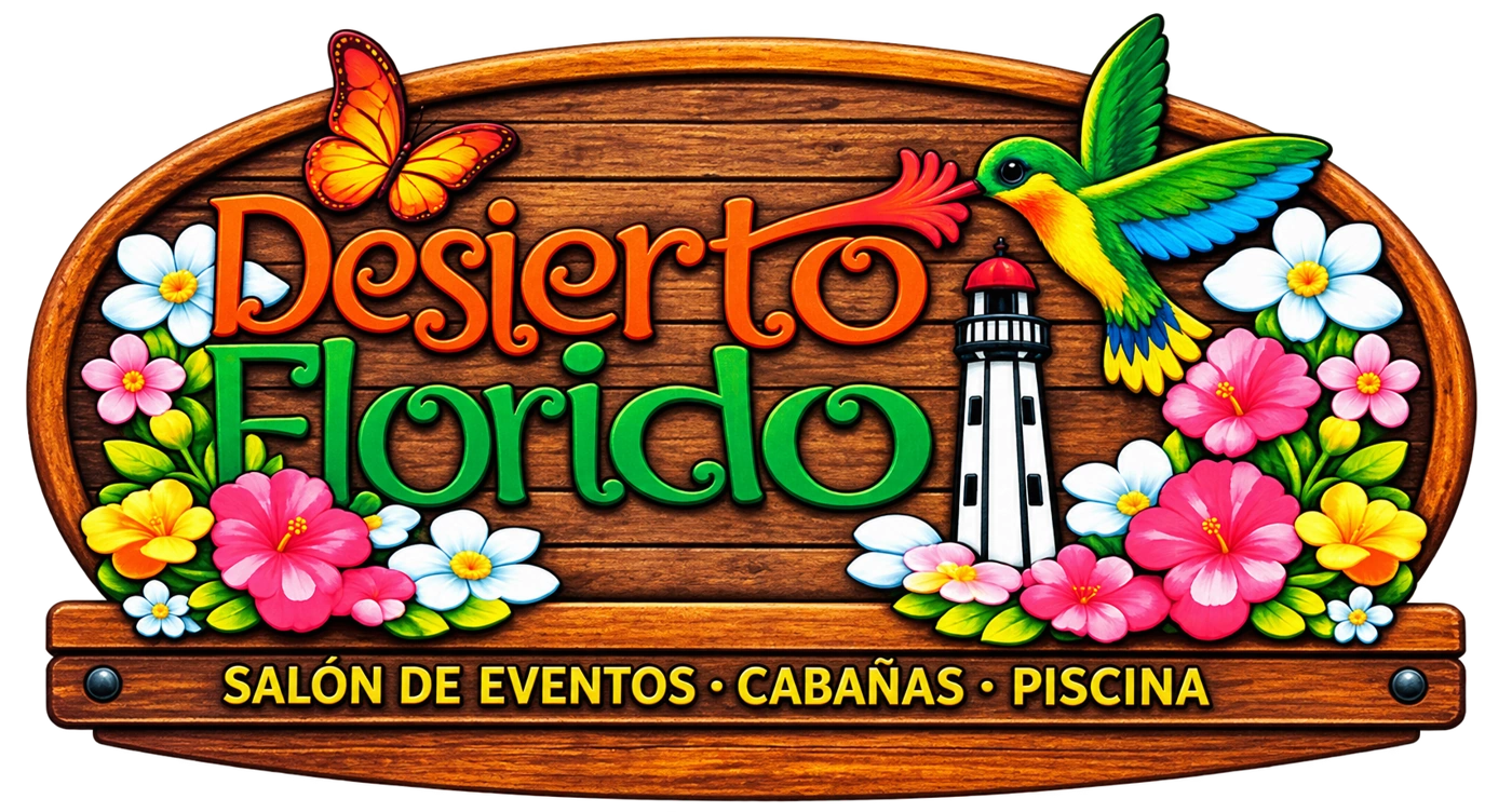 Desierto Florido — salón de eventos, cabañas y piscina